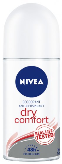 דאודורנט רול-און לאישה Nivea Dry Comfort - נפח 50 מ''ל