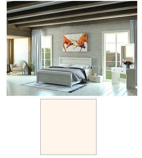 חדר שינה דגם In Style Summer מיטה 160x190 ס''מ - גוון שמנת