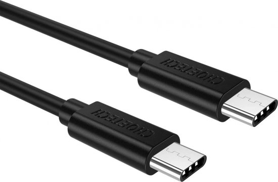 כבל סנכרון וטעינה בחיבור USB Type-C לחיבור Choetech USB Type-C באורך 0.5 מטר - צבע שחור
