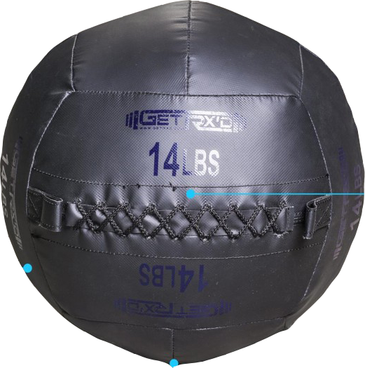 כדור כוח 14 ליברה (6.3 ק''ג) GetRxd Premium Wall Ball