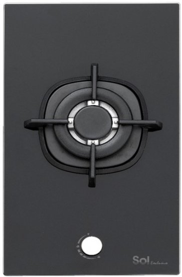 כירת גז מבער טורבו Sol F3GBCT-535 – זכוכית שחורה