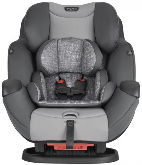 כסא בטיחות משולב בוסטר עם מערכת הבטיחות SensorSafe 2.0 למניעת שכחת ילדים ברכב Evenflo Symphony Sport – צבע Gray Ash