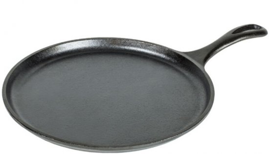 מחבת שוליים נמוכים מברזל יצוק חלקה 26 ס''מ Lodge