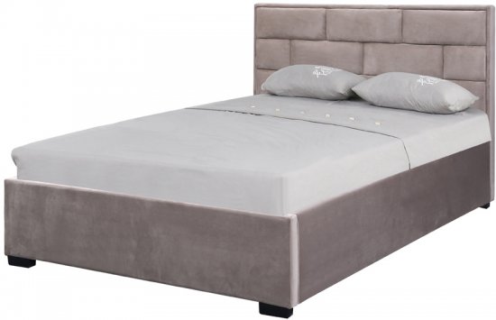 מיטת זוגית 140x190 מרופדת בד דגם ברלין 140 מבית Home Decor - צבע קפה