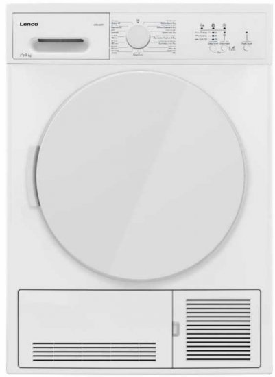 מייבש כביסה פתח חזית 8 ק''ג קונדנסור LENCO A821-LDC - צבע לבן