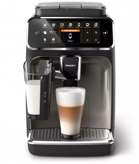 מכונת קפה Philips 4300 Series EP4346/70 - צבע שחור/כסוף
