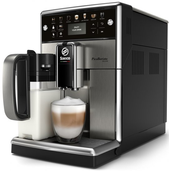 מכונת קפה Saeco PicoBaristo Deluxe Coffee Machine SM5572/10 - צבע נירוסטה