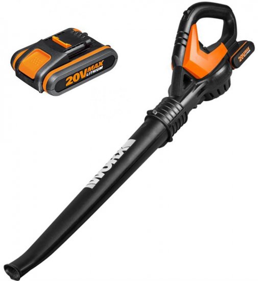 מפוח עלים נטען 20V + סוללה Worx WG549E 2Ah