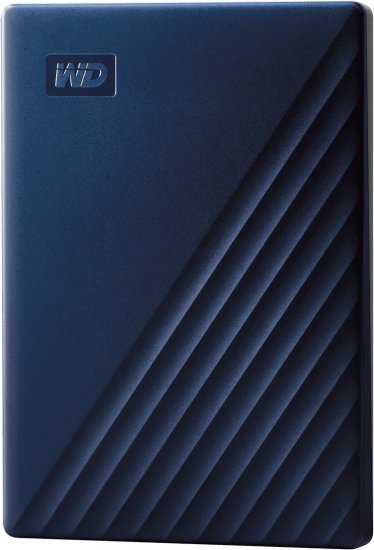 מציאון ועודפים - כונן קשיח חיצוני נייד למחשבי Western Digital My Passport 4TB 2.5'' USB 3.0 Type-C - Mac - צבע כחול