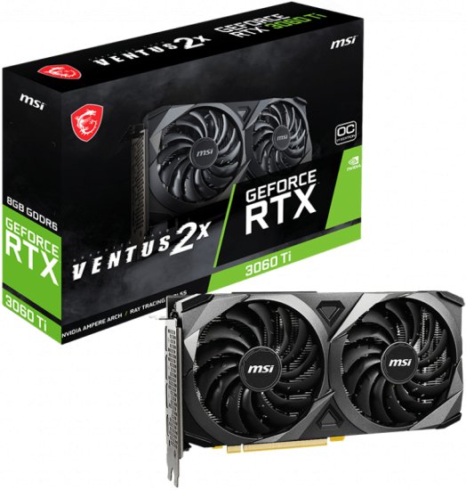 מציאון ועודפים - כרטיס מסך MSI RTX 3060 Ti VENTUS 2X OCV1 LHR 8GB GDDR6 HDMI 3xDP