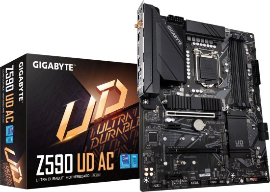 מציאון ועודפים - לוח אם GIGABYTE Z590 UD AC LGA1200 Intel Z590 DDR4 2xPCI-E DP