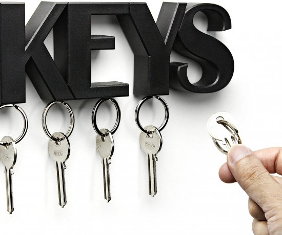 מתלה מפתחות בצורת Qualy KEYS - שחור