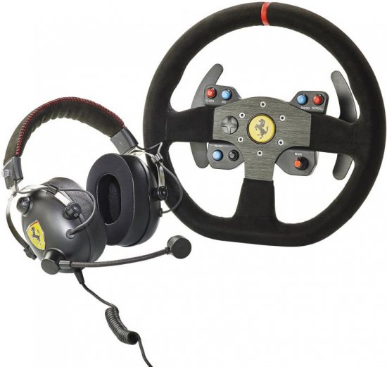 סט הגה ואוזניות Thrustmaster Ferrari ל- PS3/4