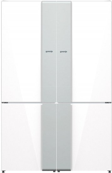 סט מקררים 2 דלתות מקפיא תחתון 660 ליטר Gorenje NRK612ORA - זכוכית לבנה