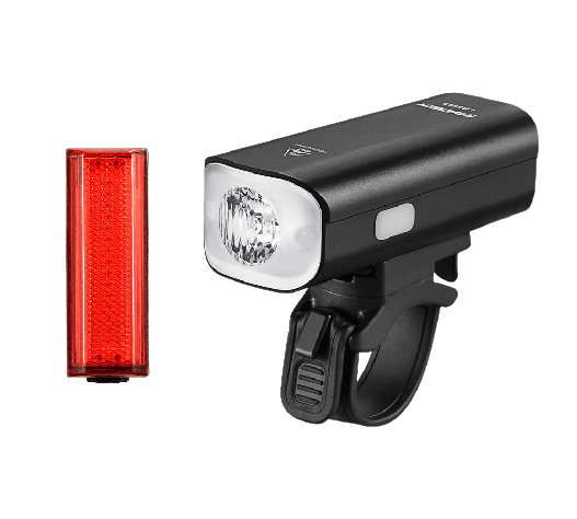 סט פנסי LED קדמי 500 לומן + פנס אחורי 20 לומן  Ravemen LS-CT02