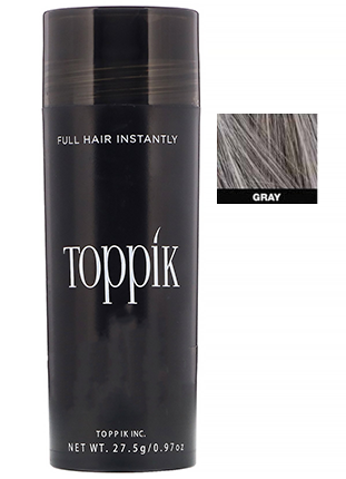 סיבי שיער למילוי שיער דליל Toppik במשקל 27.5 גרם - צבע אפור