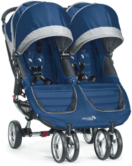 עגלת תאומים סיטי מיני דאבל Baby Jogger - צבע כחול / אפור
