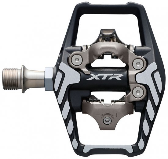 פדלים Shimano (9120) XTR SPD SMSH51  - צבע כסוף / שחור