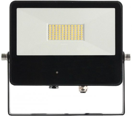 פנס הצפה עם חיישן אינטגרלי IP65 גוף שחור בגוון לבן קר Lumitec 50W