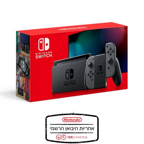 קונסולת משחק Nintendo Switch 32GB V2 עם שלטי Neon בצבע אפור - שנה אחריות ע''י היבואן הרשמי