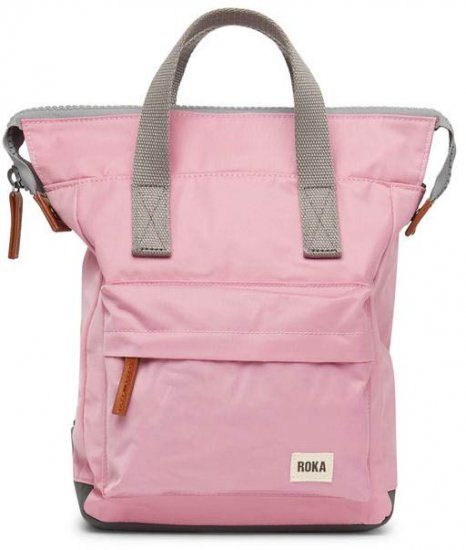 תיק גב באנטרי קטן עם כיס חיצוני Roka - צבע ורוד עתיק