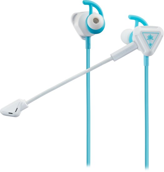 אוזניות גיימינג Turtle Beach Battle Buds In-Ear - צבע לבן / תכלת