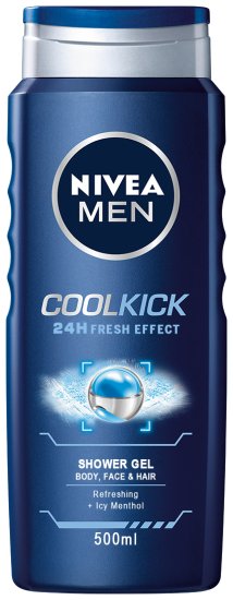 ג'ל רחצה לגבר Nivea Cool Kick - נפח 500 מ''ל