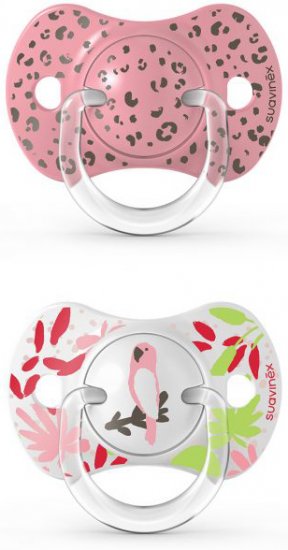 זוג מוצצי סיליקון 0-6 חודשים ג'ונגל Suavinex - קולקציית ג'ונגל