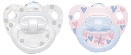 זוג מוצצים 0-6 חודשים Nuk Happy Days - צבע ורוד