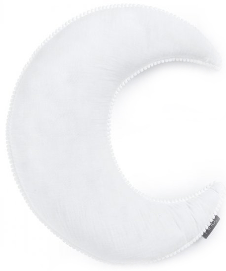 כרית ירח לתינוק 100% כותנה טטרה Nino - צבע לבן