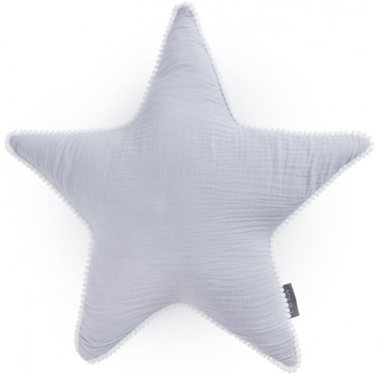 כרית כוכב לתינוק 100% כותנה טטרה Nino - צבע כחול בהיר