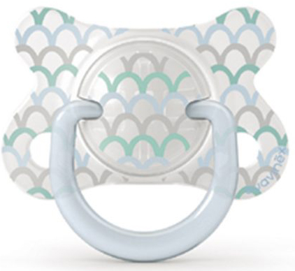 מוצץ פיוז'ן 2-4 חודשים Suavinex Memories - גלים כחולים