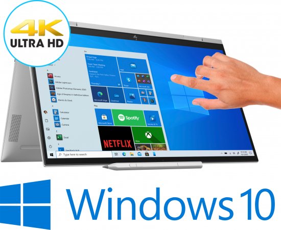 מחשב נייד עם מסך מגע - HP ENVY x360 15-ES0002NJ / 4L8V0EA - צבע כסוף