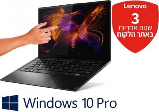 מחשב נייד עם מסך מגע Lenovo Yoga Slim 9-14ITL 82D1002XIV - צבע שחור