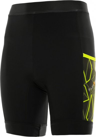 מכנס ריצה קצר לגברים Funkier RS2842 - מידה M צבע שחור/צהוב ניאון