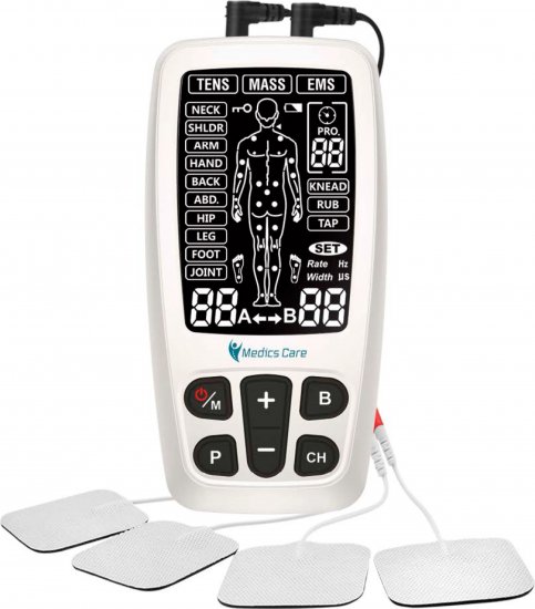 מכשיר טנס דיגיטלי 4 אלקטרודות בעל 60 תוכניות Medics Care R-C4A