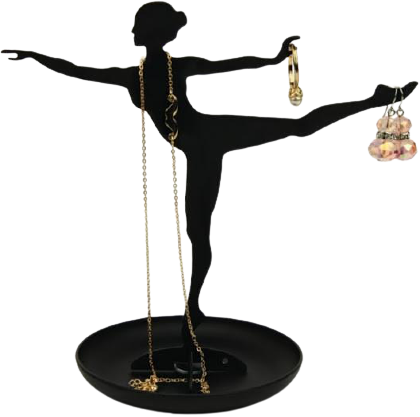 מעמד לתכשיטים בלרינה מבית Kikkerland - צבע שחור