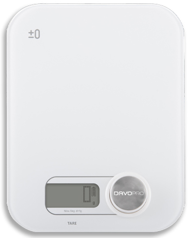 משקל מטבח דיגיטלי DKS330 מבית Davo  - צבע לבן