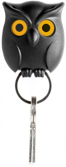 מתלה מפתחות ינשוף מבית Qualy - צבע שחור