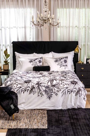 סט מצעי כותנה למיטה זוגית 5 חלקים 160X200 ס''מ Vardinon Ink Arta