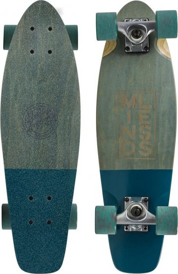 סקייטבורד קרוזר Mindless  Daily 24-7 Laser Mini - צבע טורקיז/אפור