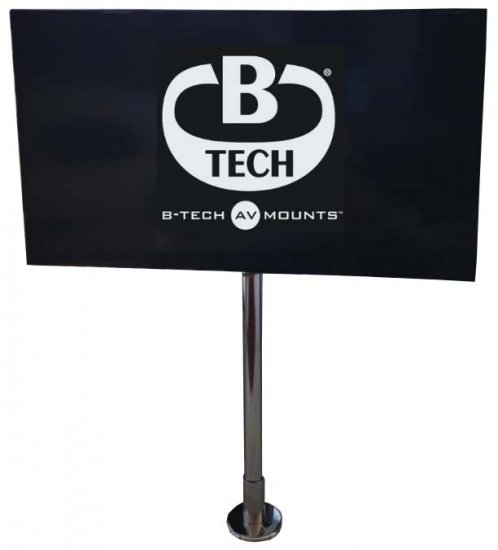 עמוד 1.5 מטר לטלוויזיה 32-75 אינץ' ללא אפשרות סיבוב מסך BT7850150CFXL מבית B-Tech - צבע כרום