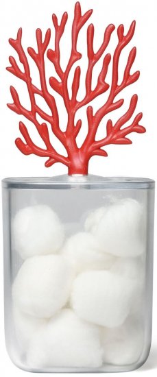 קופסת אחסון אלמוג מבית Qualy - צבע אדום