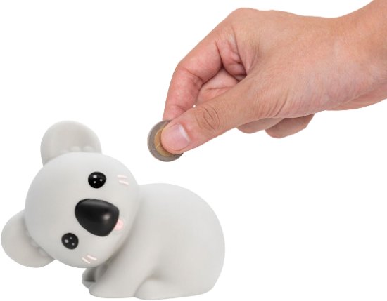 קופת חיסכון בצורת קואלה מבית Dhink - צבע אפור