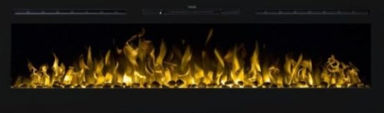 קמין חשמלי עם שלט 100 אינץ Aflamo Majestic 1500W - צבע שחור