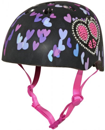 קסדה לילדים לבבות שחור מבית Raskullz Krash - גיל 8 ומעלה