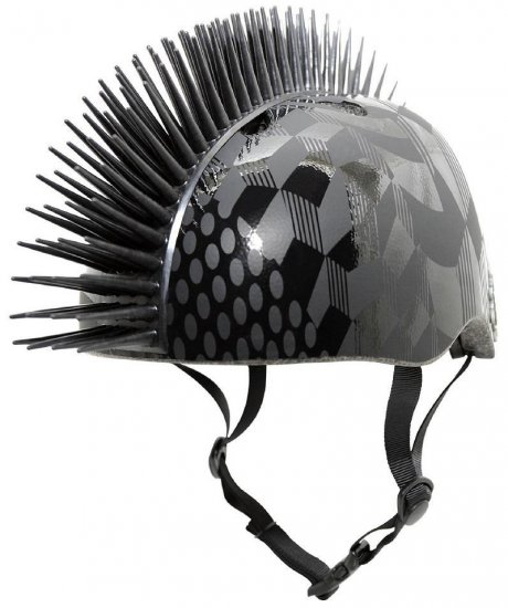 קסדה לילדים מוהיקני צורות שחורות מבית Raskullz Krash - גיל 8 ומעלה