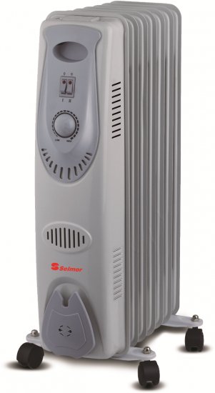 רדיאטור שמן 7 צלעות Selmor SE-7 1500W - צבע אפור