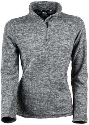 חולצת מיקרופליז לנשים GoNature Half Zipper - מידה 44 צבע אפור מלאנג'