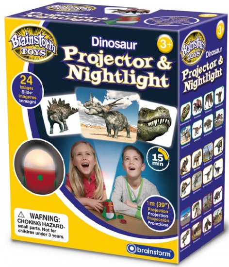 מקרן ומנורת לילה דינוזאורים מבית Brainstorm